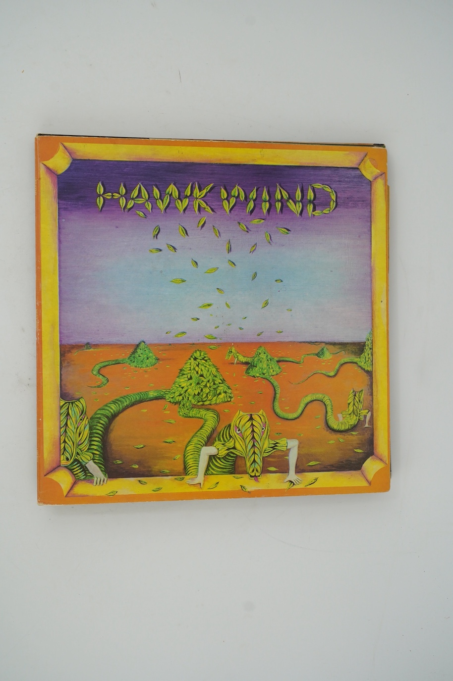 Six Hawkwind LP record albums; Hawkwind, Hall of the Mountain Grill, Warrior on the Edge of Time, Doremi Fasol Latido, In Search of Space and another. Condition - fair to good